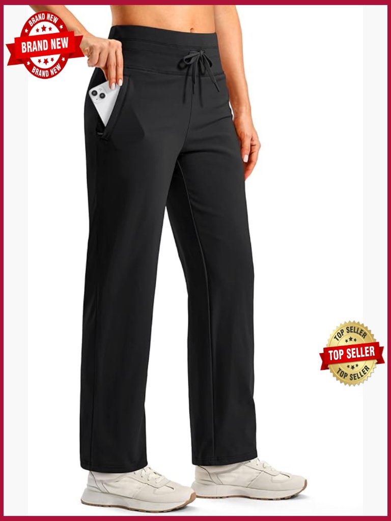 Fleece Lined Winter Sweatpants With Zipper Pockets 29" Inseam